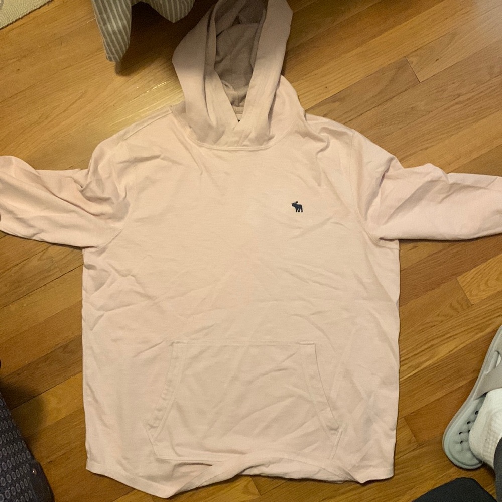 Light pink Abercrombie men’s light hoodie size L